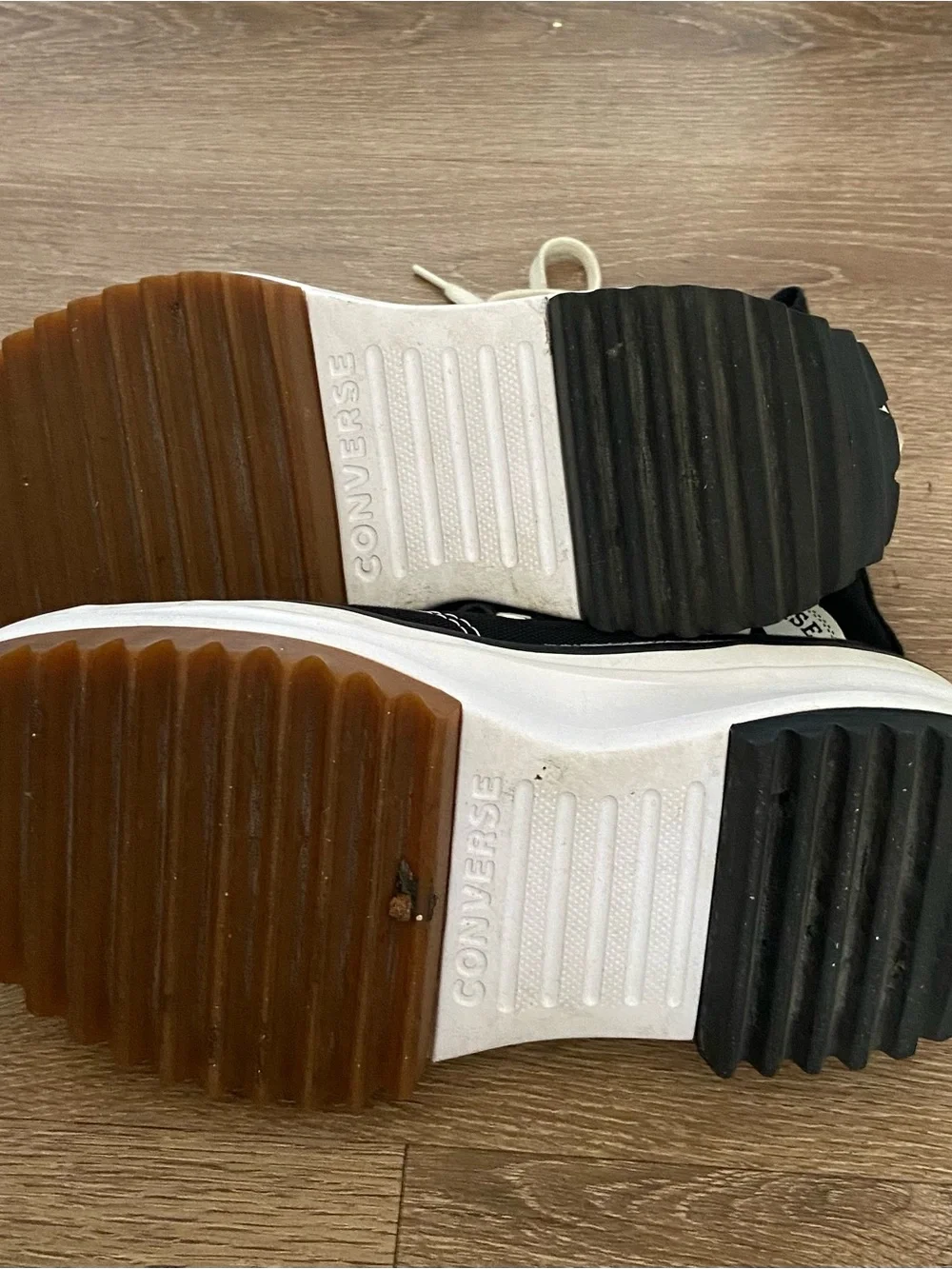 Black Converse Run Star Hike Platform Shoes (Size 5)